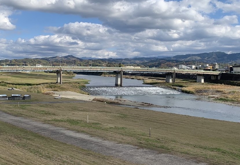 吉野川と五條の橋の写真 Photo of Yoshino River and the bridge in Gojo